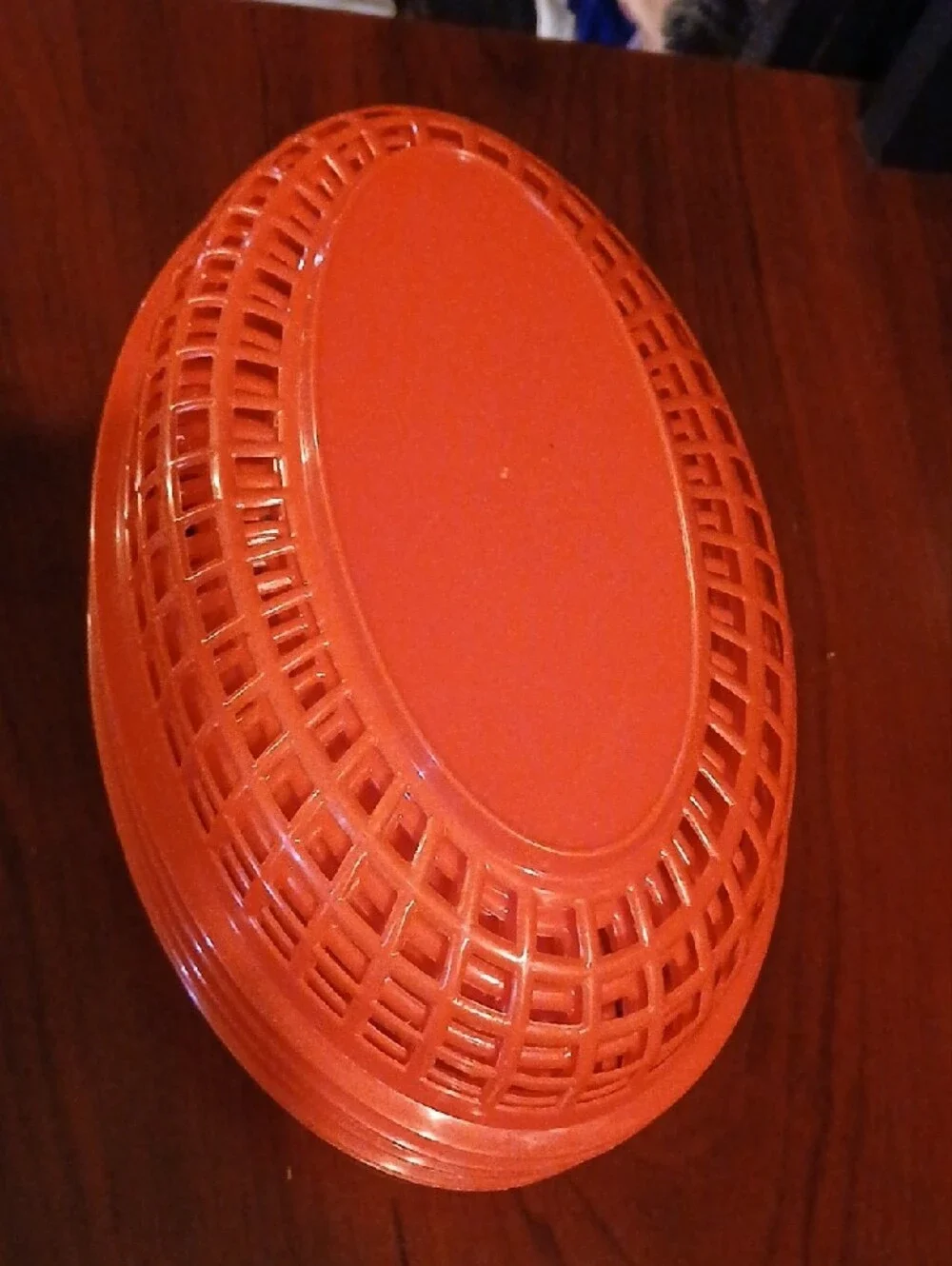 Red Plastic Serving Basket - Unbranded